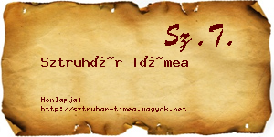Sztruhár Tímea névjegykártya